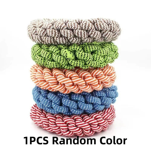 Cotton Rope Pet Dog Rope Toys Chew Bite Resistant Golden Retriever Pitbull Labrador Game Pet Toys Durable Pet Supplies