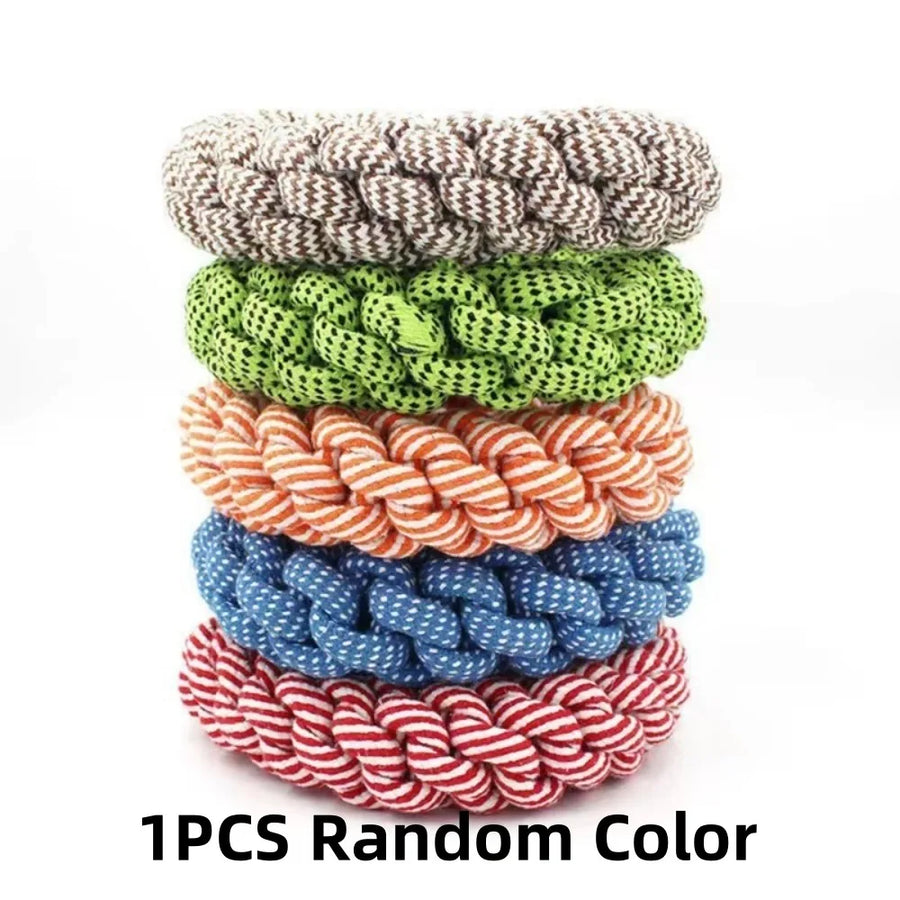 Cotton Rope Pet Dog Rope Toys Chew Bite Resistant Golden Retriever Pitbull Labrador Game Pet Toys Durable Pet Supplies